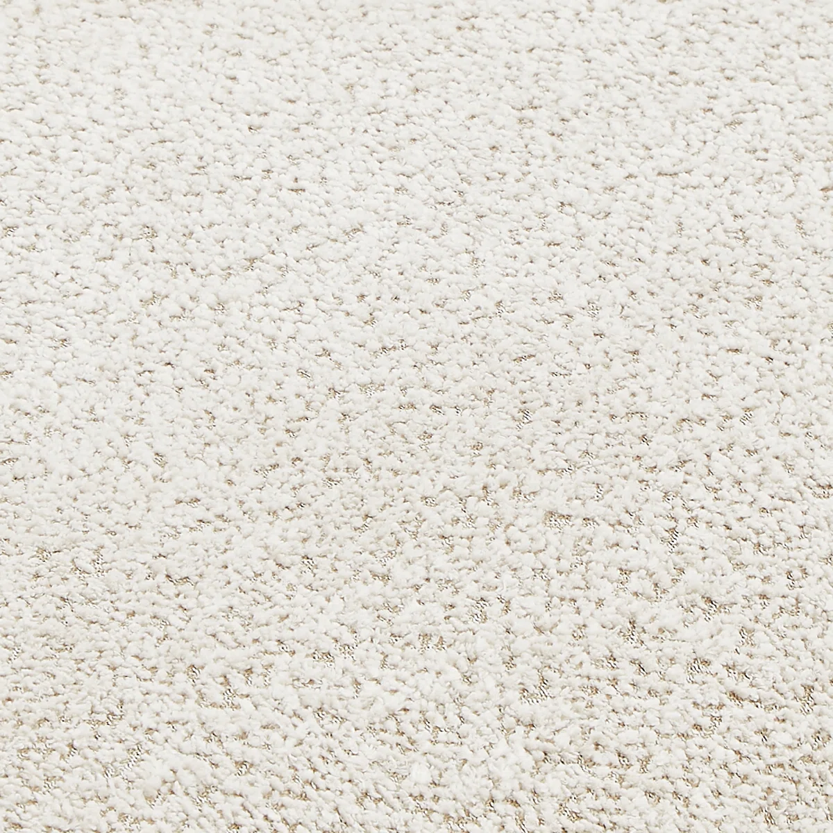 Modern organic sofa upholstered in soft sesame boucle fabric with curved arms, wood side accents, and a clean, low-profile silhouette.