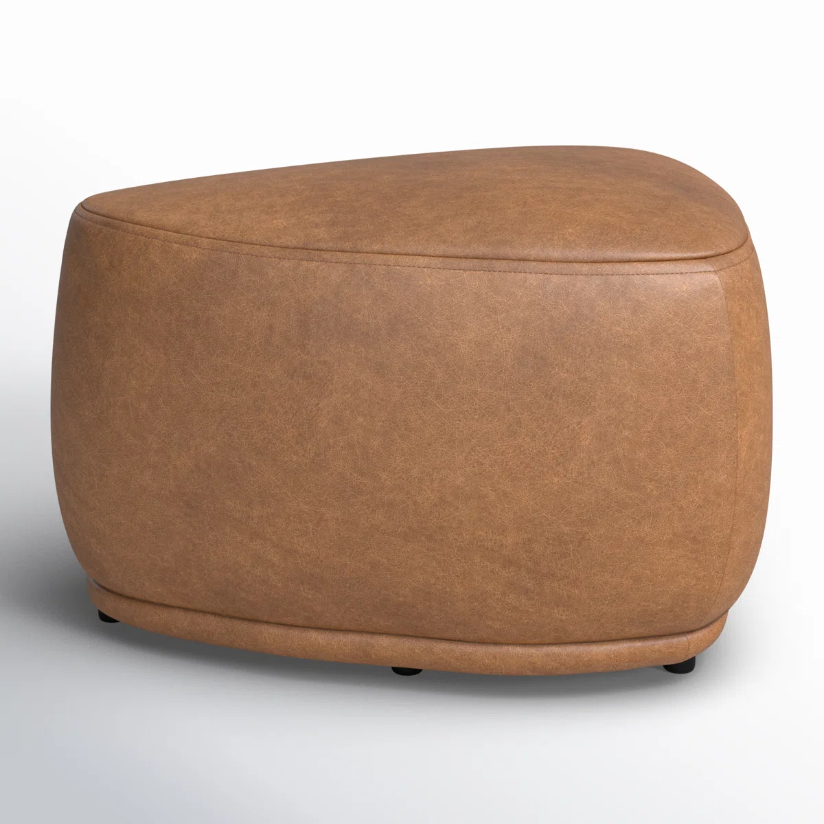 marseille leather riverstone ottoman in brown