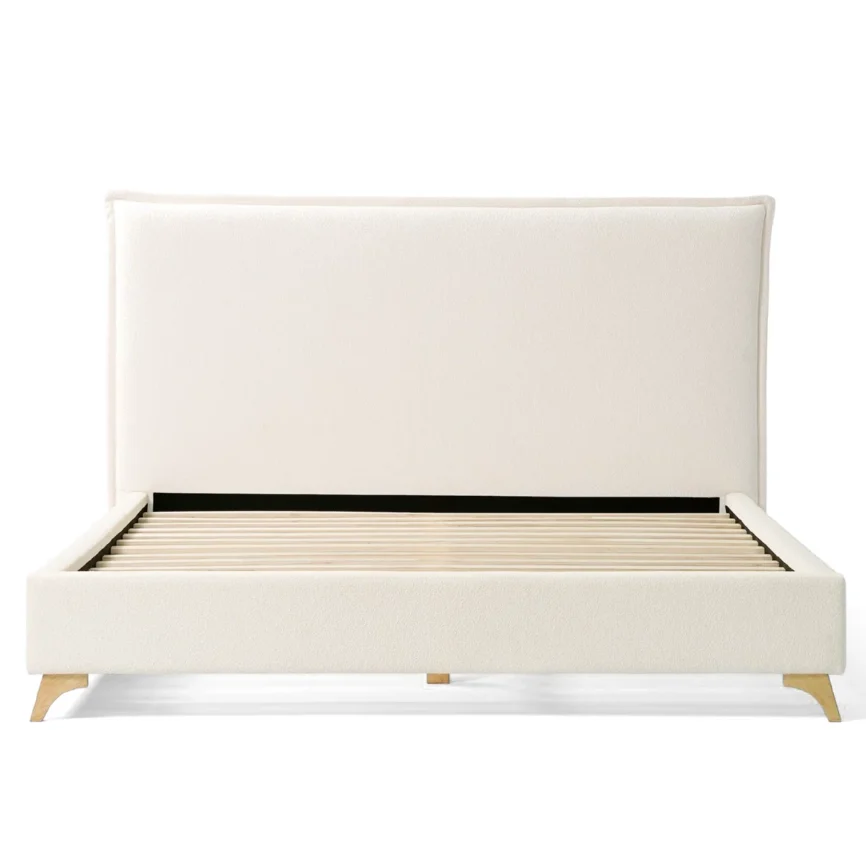arden boucle flange edge queen bed
