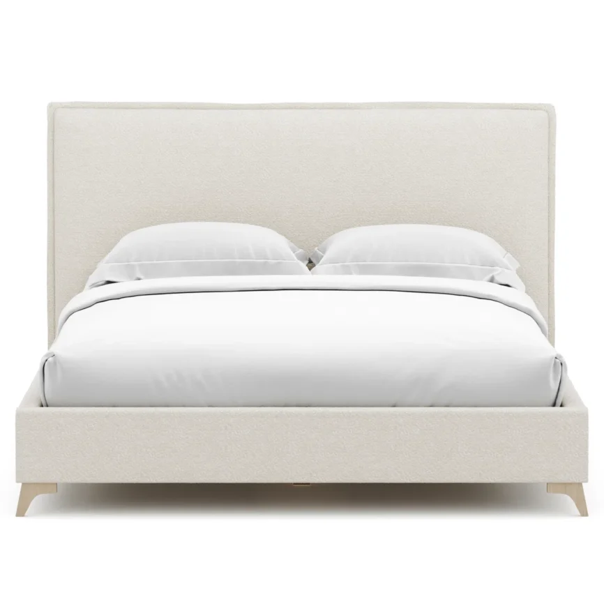 arden boucle flange edge queen bed