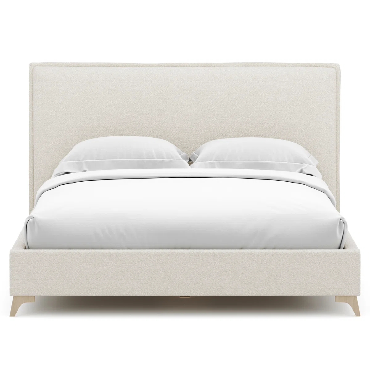 arden boucle flange edge queen bed