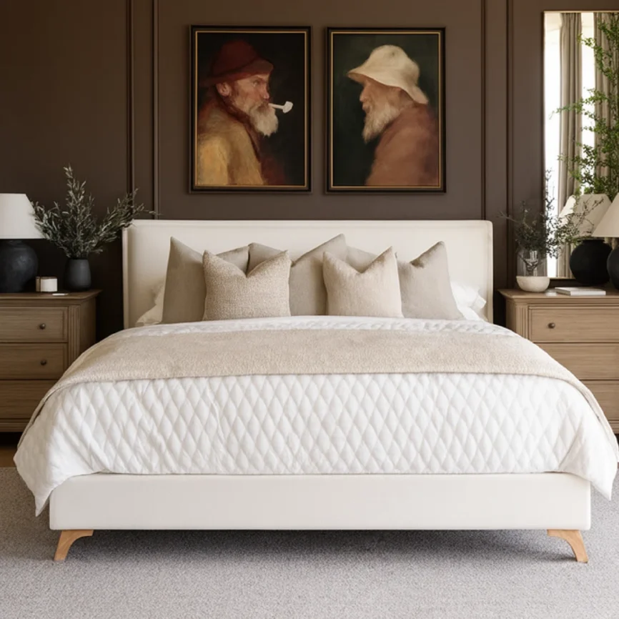 Arden Bouclé Flange Edge Bed