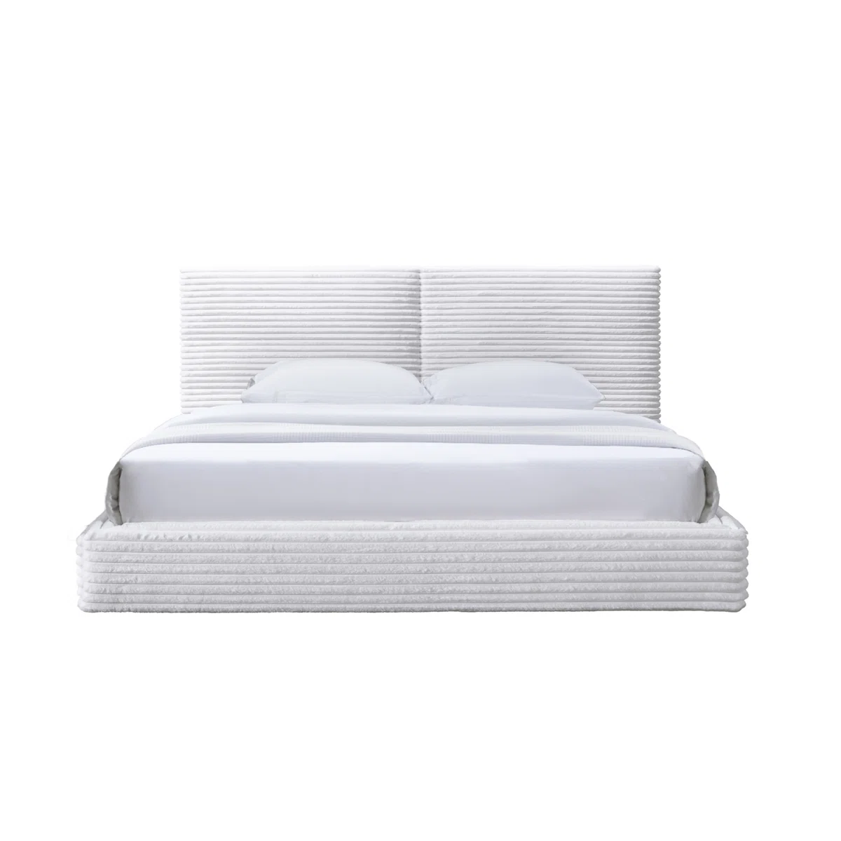 Arden Channel‑Tufted Upholstered Platform Bed