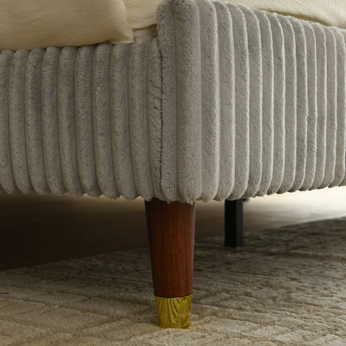 aurelia wingback corduroy upholstered king bed