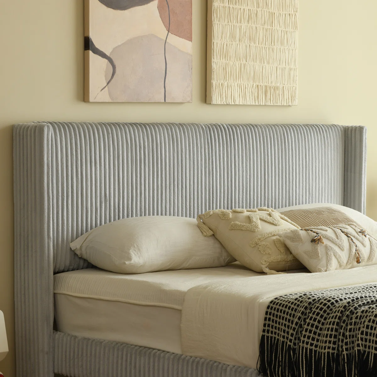 aurelia wingback corduroy upholstered king bed