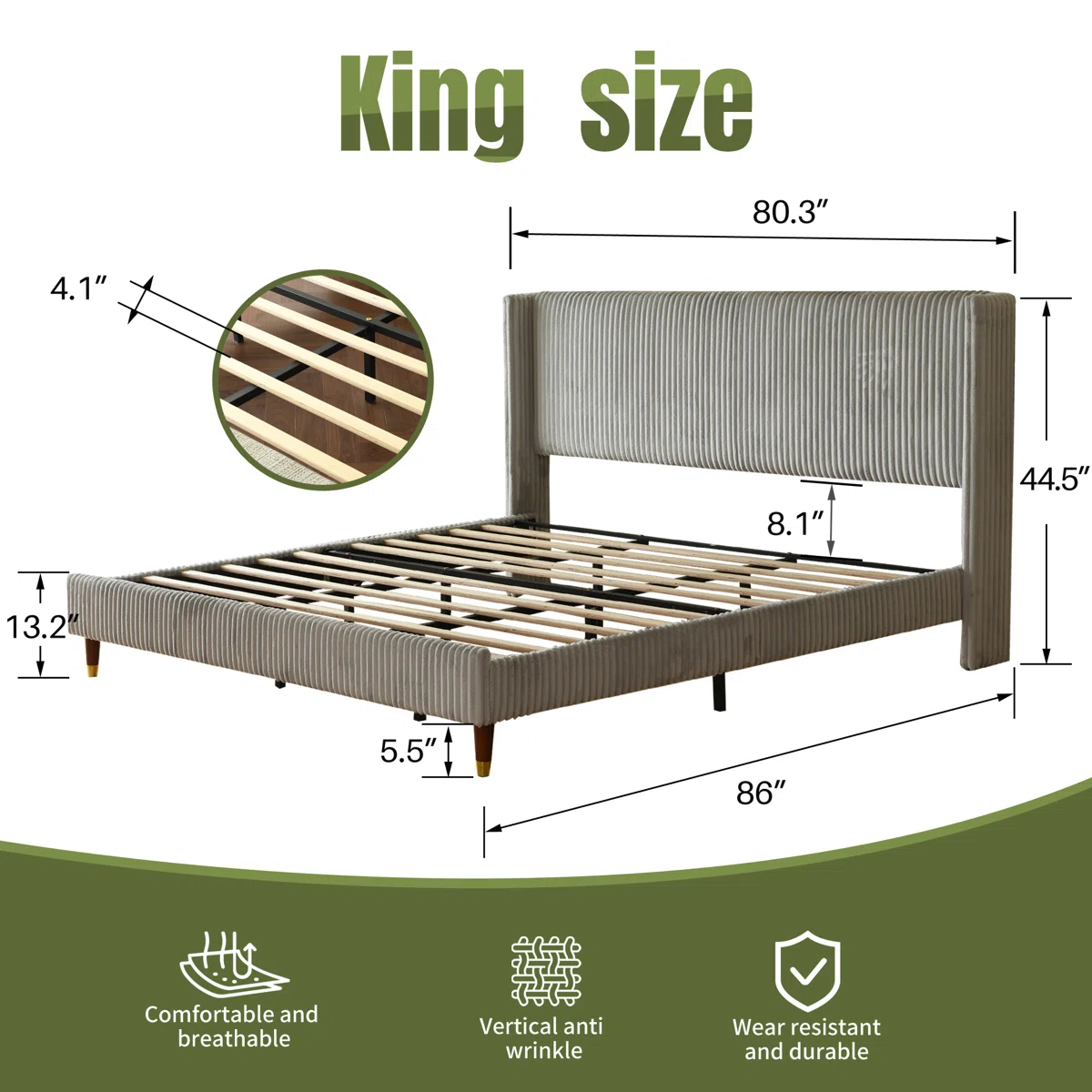 aurelia wingback corduroy upholstered king bed