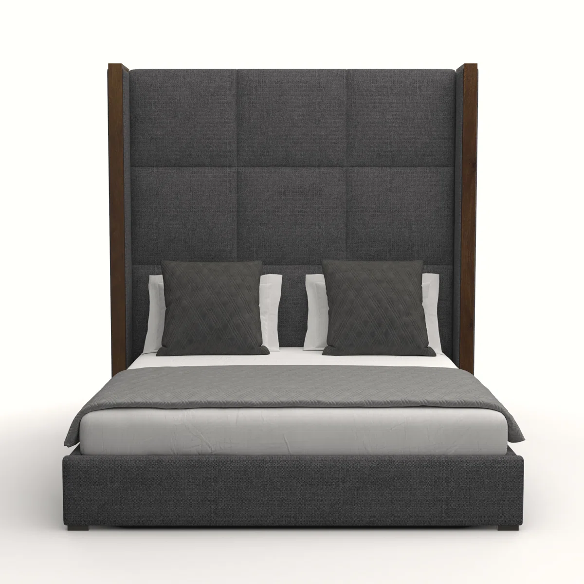 aurelia wingback upholstered bed king size