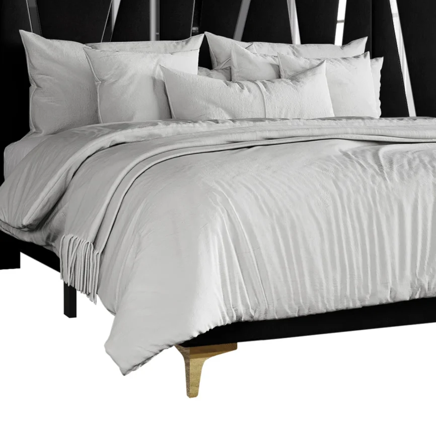 Aurora Black Velvet Wall Panel Bed