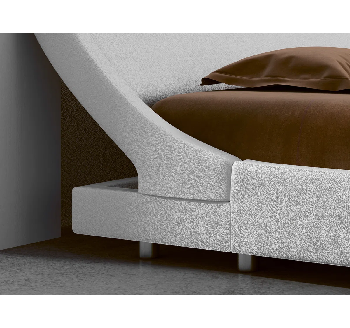 charilyn vegan leather king platform bed with adjustable headboard