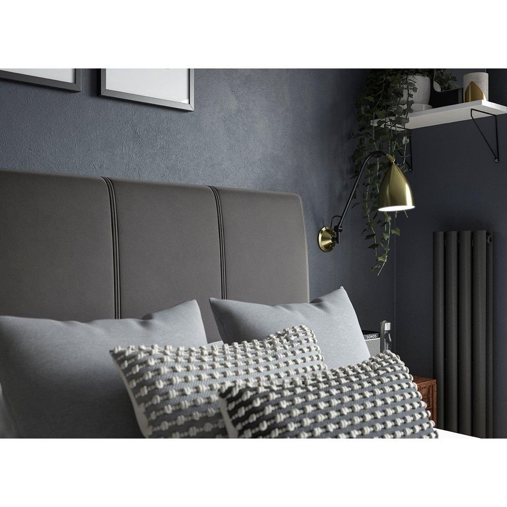 cloud nine upholstered bed with premium fabric headboard