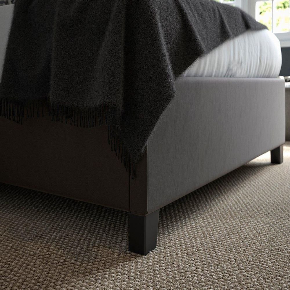cloud nine upholstered bed with premium fabric headboard