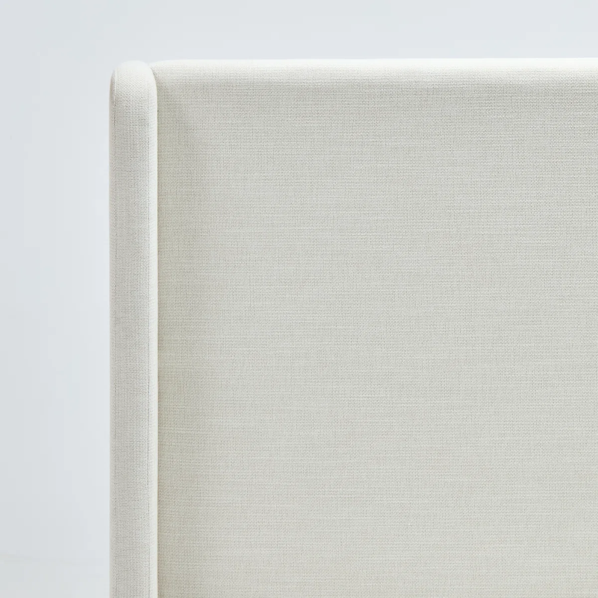 isla ivory chenille upholstered king wingback bed with tall headboard