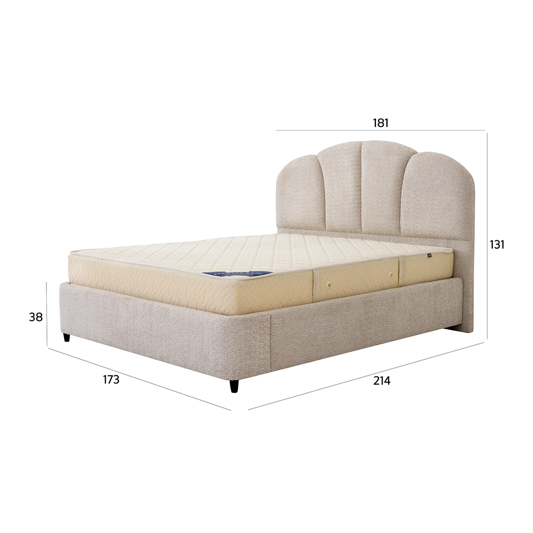 jesse upholstered bed with fully upholstered headboard and modern design