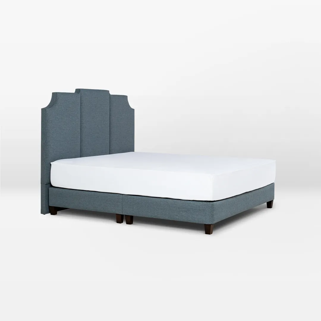 mitton classic tufted upholstered single bed linen with solid wood frame