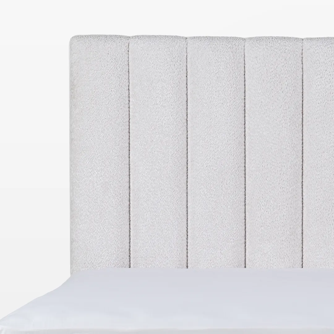 orion chanel tufted upholstered single bed oyster with solid wood frame