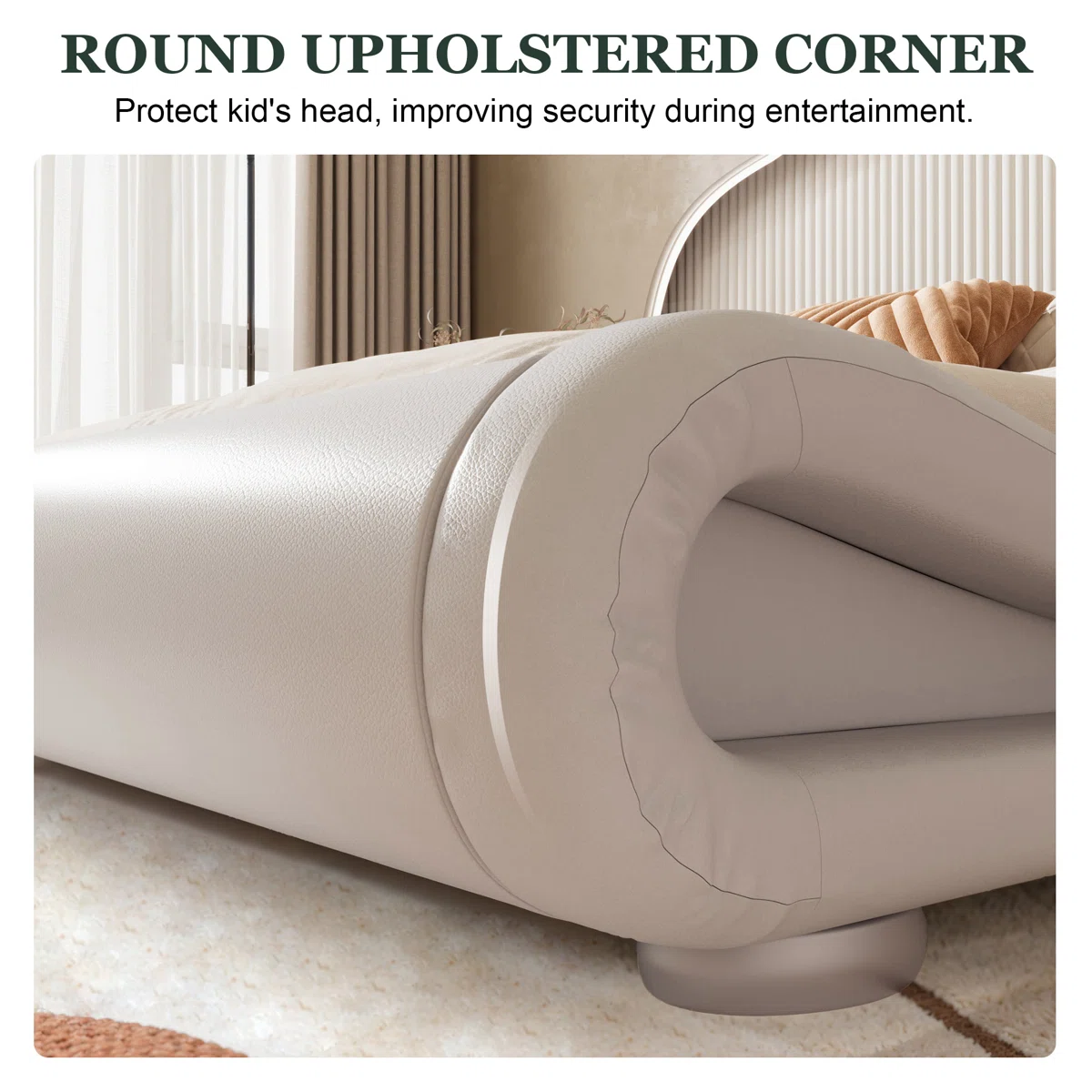 seraphina faux leather sleigh bed queen size