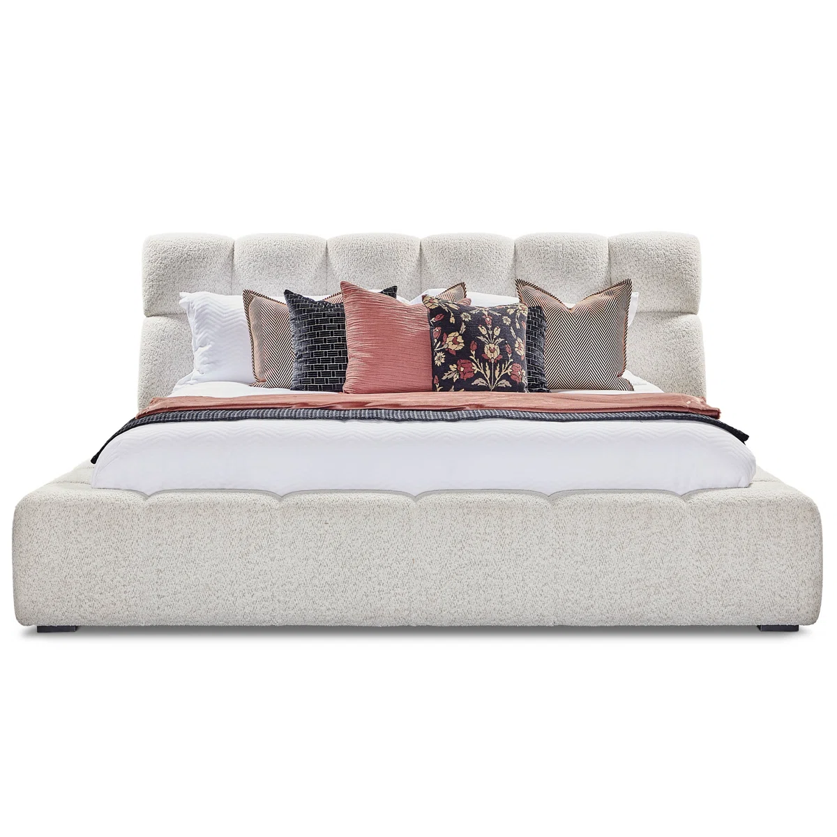 solara tufted upholstered king platform bed