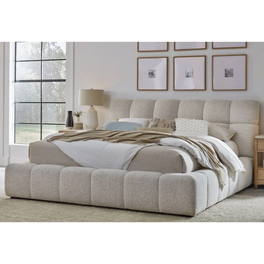 solara tufted upholstered king platform bed
