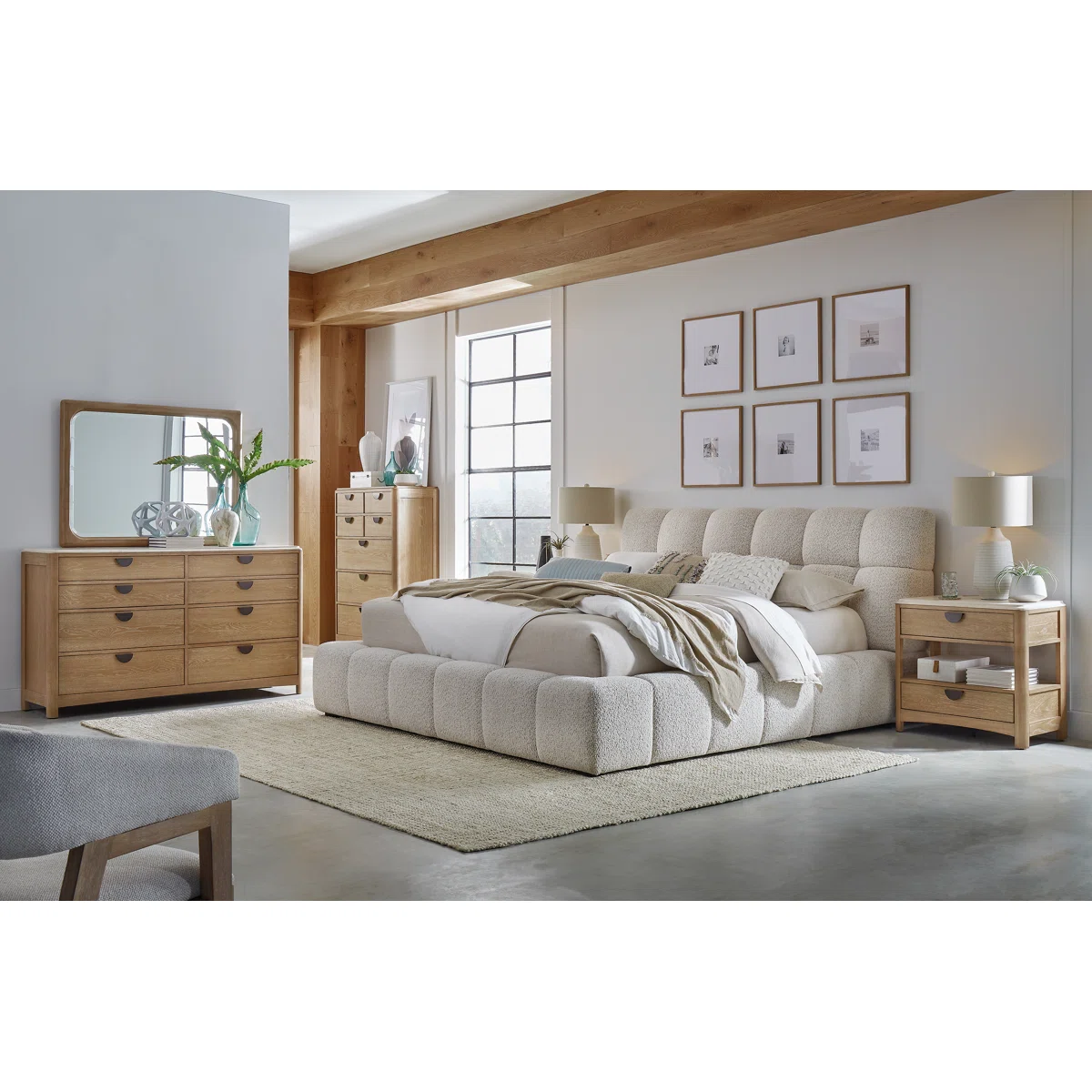 solara tufted upholstered king platform bed