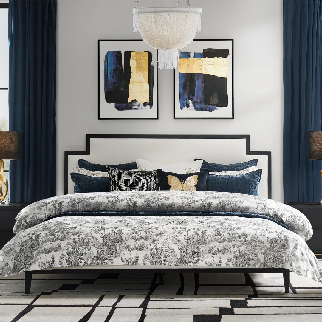 tenley modern upholstered bed in oyster linen