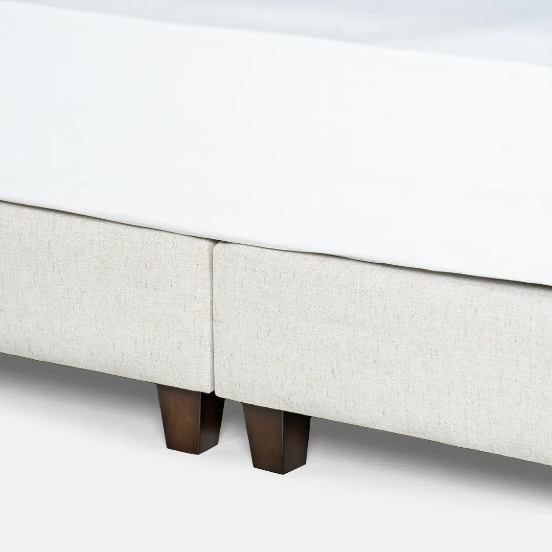 ripley button tufted upholstered single bed cream with solid wood frame