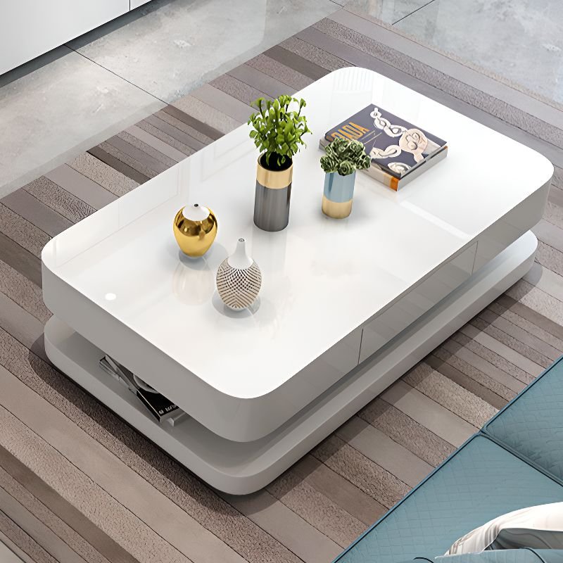 astra rectangular glass coffee table with block base