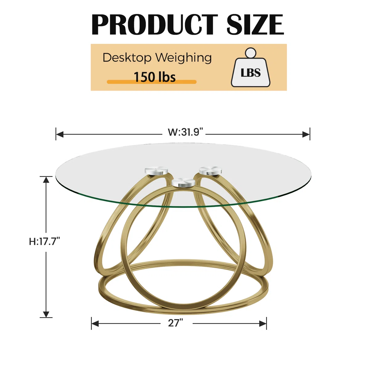 The Aurelia Round Glass Coffee Table brings a luxe, modern touch to your living space.