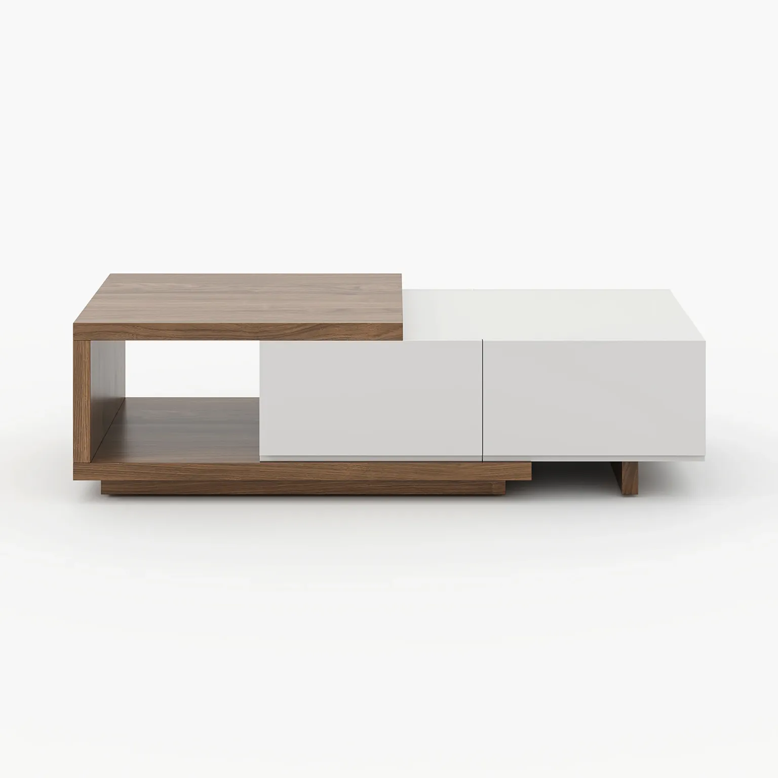 flexora coffee table extendable design walnut finish