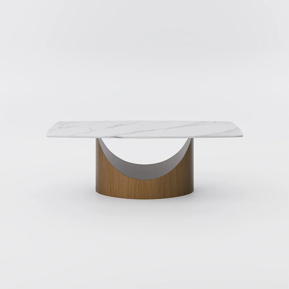 hobart 128 cm sintered stone glossy coffee table