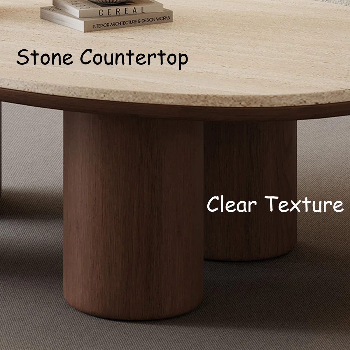 masiyah modern cloud coffee table with gray stone top