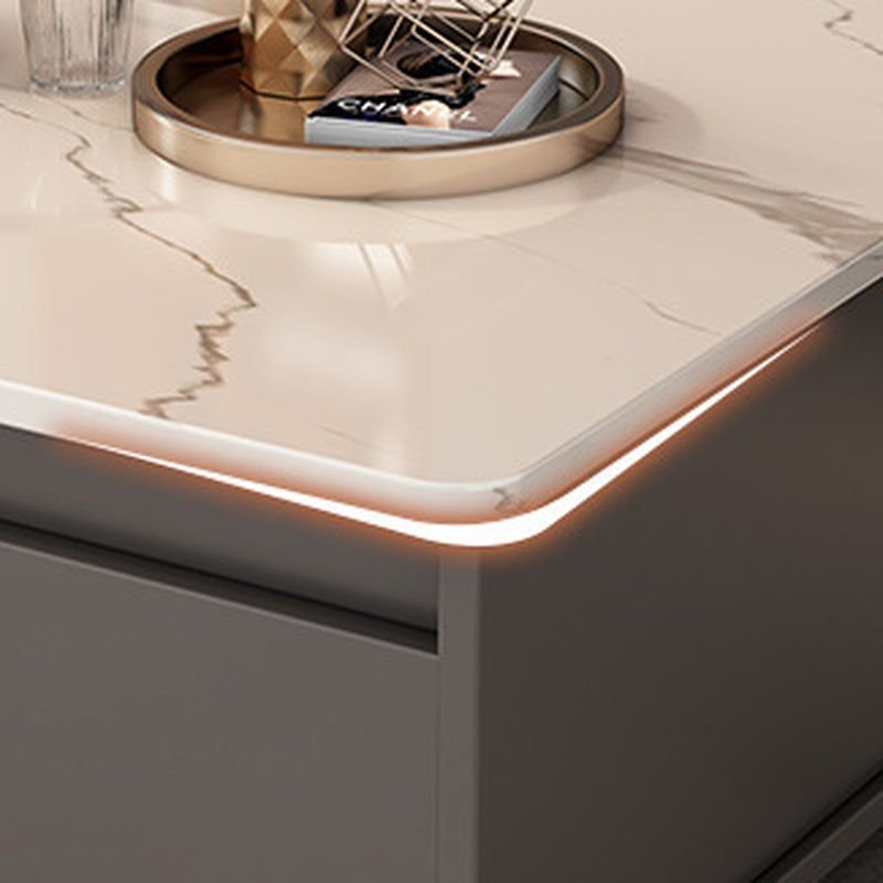 modern rectangular coffee table with storage white finish