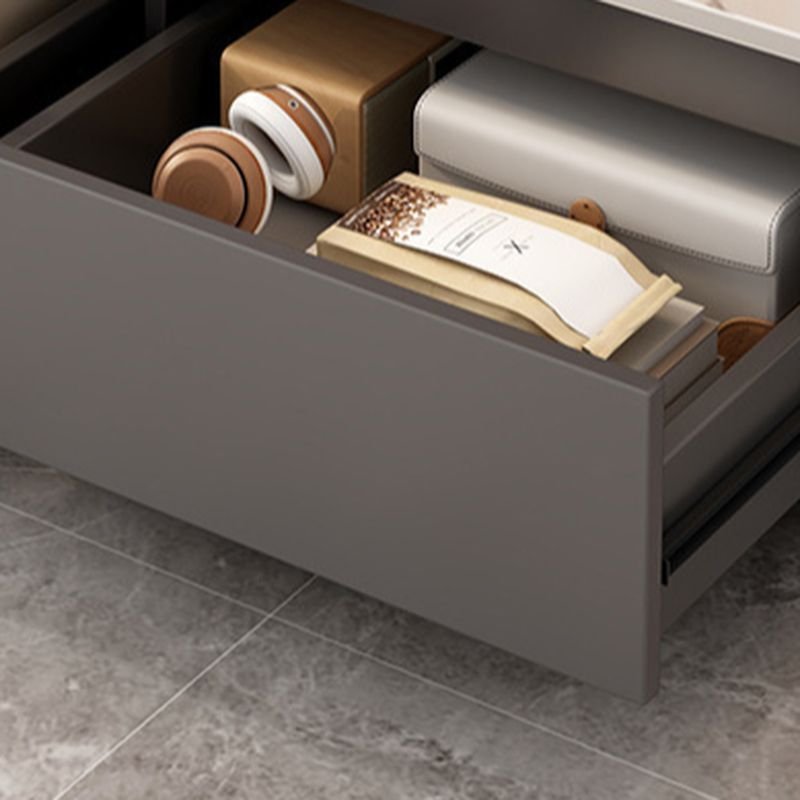 modern rectangular coffee table with storage white finish