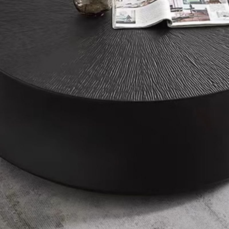 modern circular accent table black fiberglass