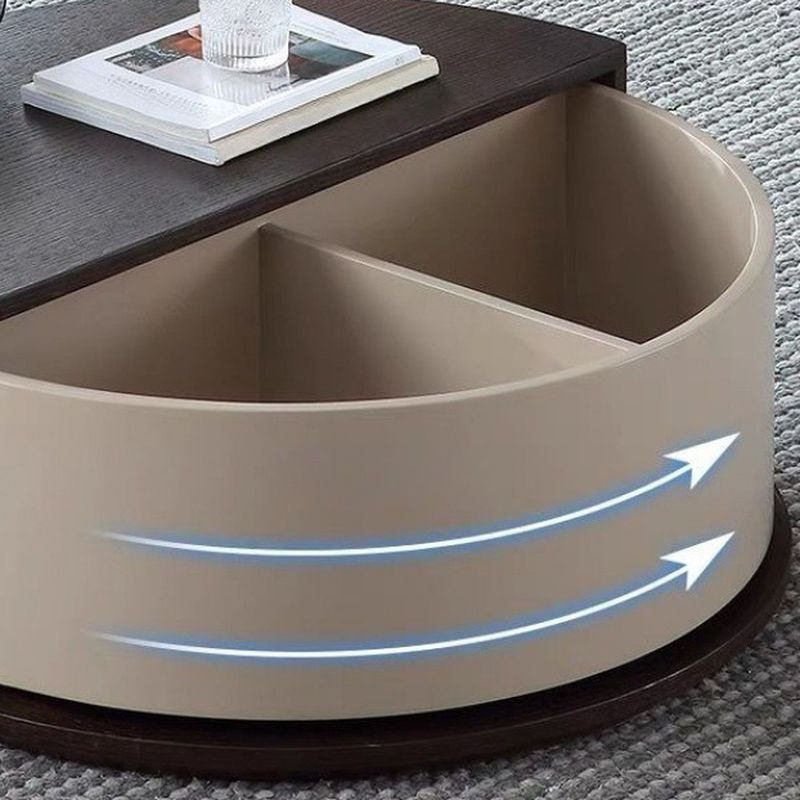 nexa drum glass coffee table with pecan base