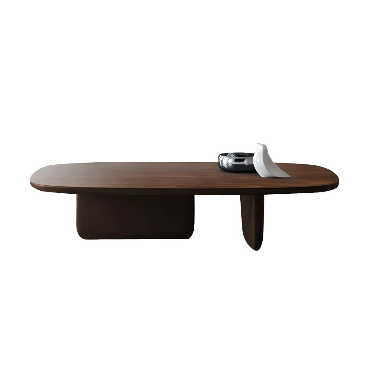 scandinavian walnut coffee table with rectangular solid wood top