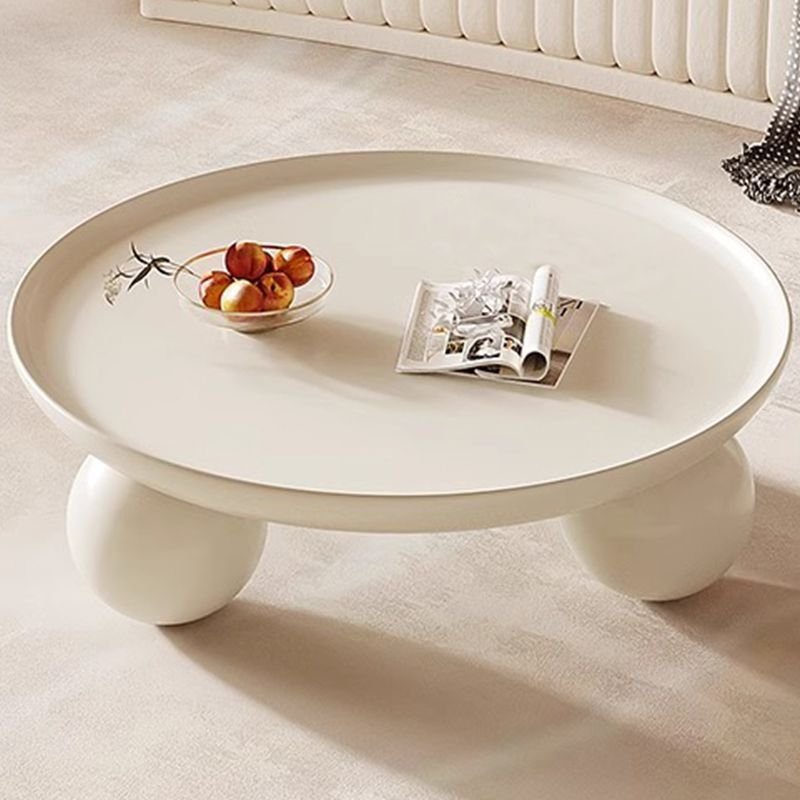 timber circular pallet table chalk finish