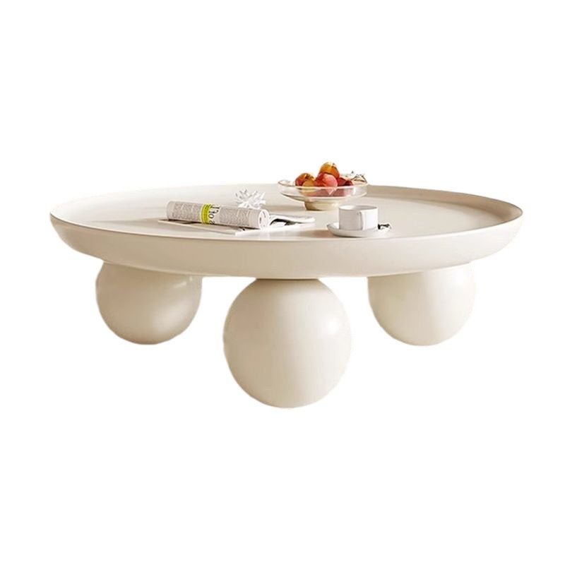 timber circular pallet table chalk finish