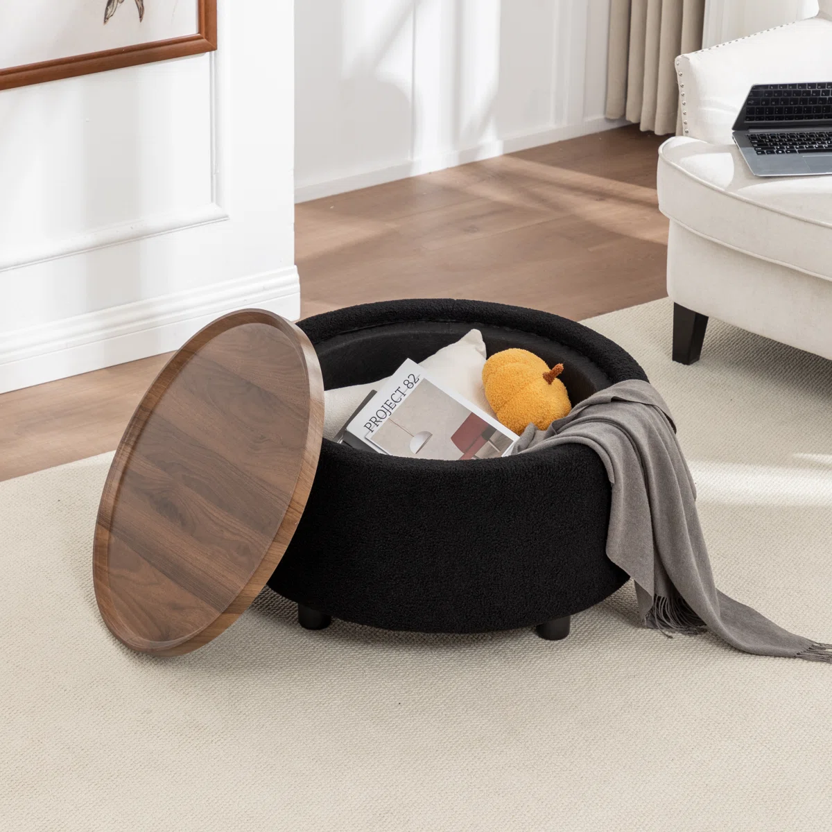 arden storage ottoman coffee table with removable lid