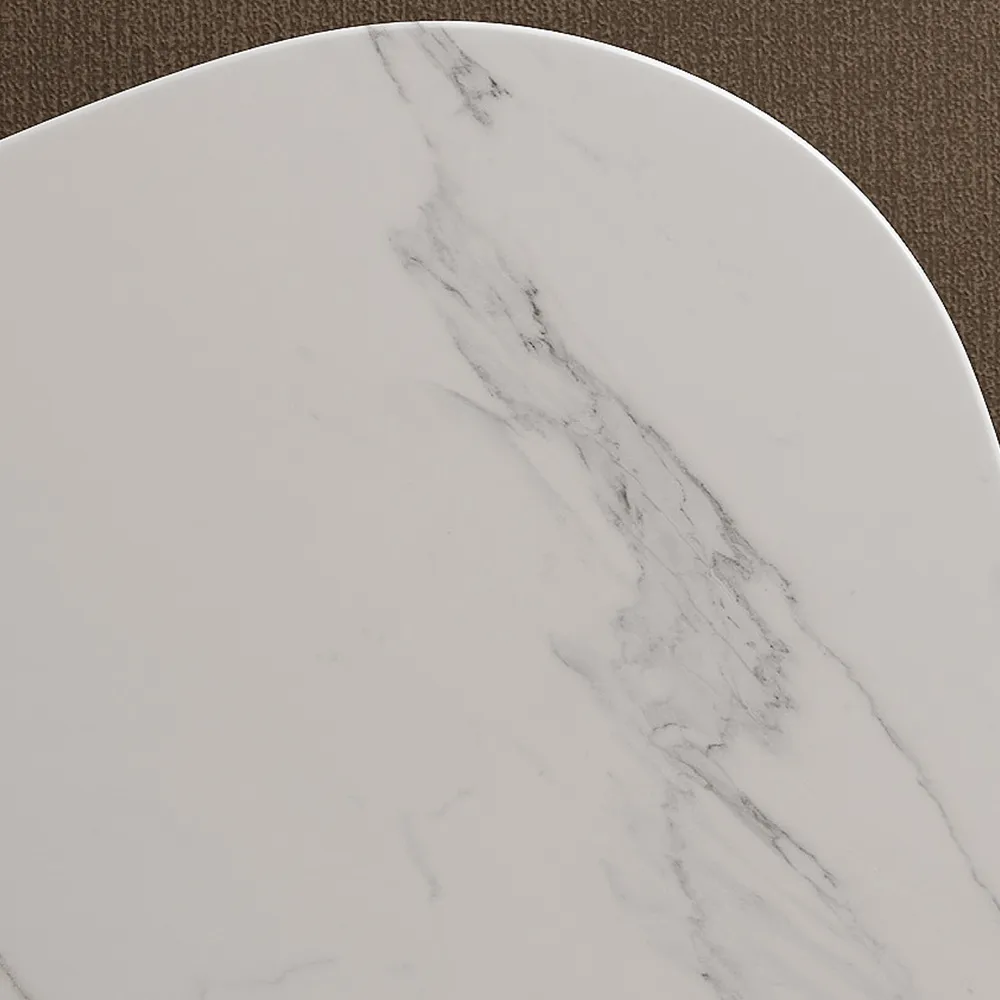 walnut sintered stone coffee table with storage drawer