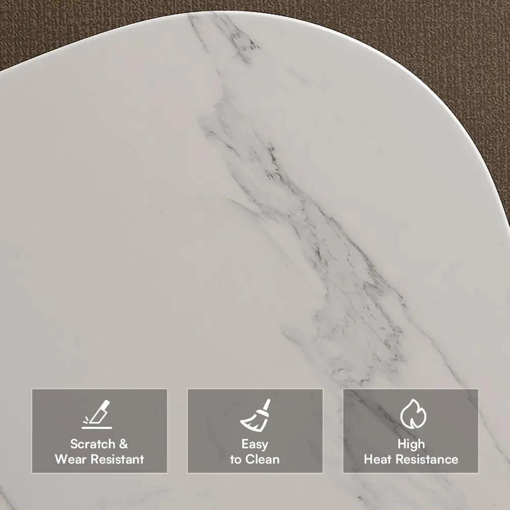 walnut sintered stone coffee table with storage drawer