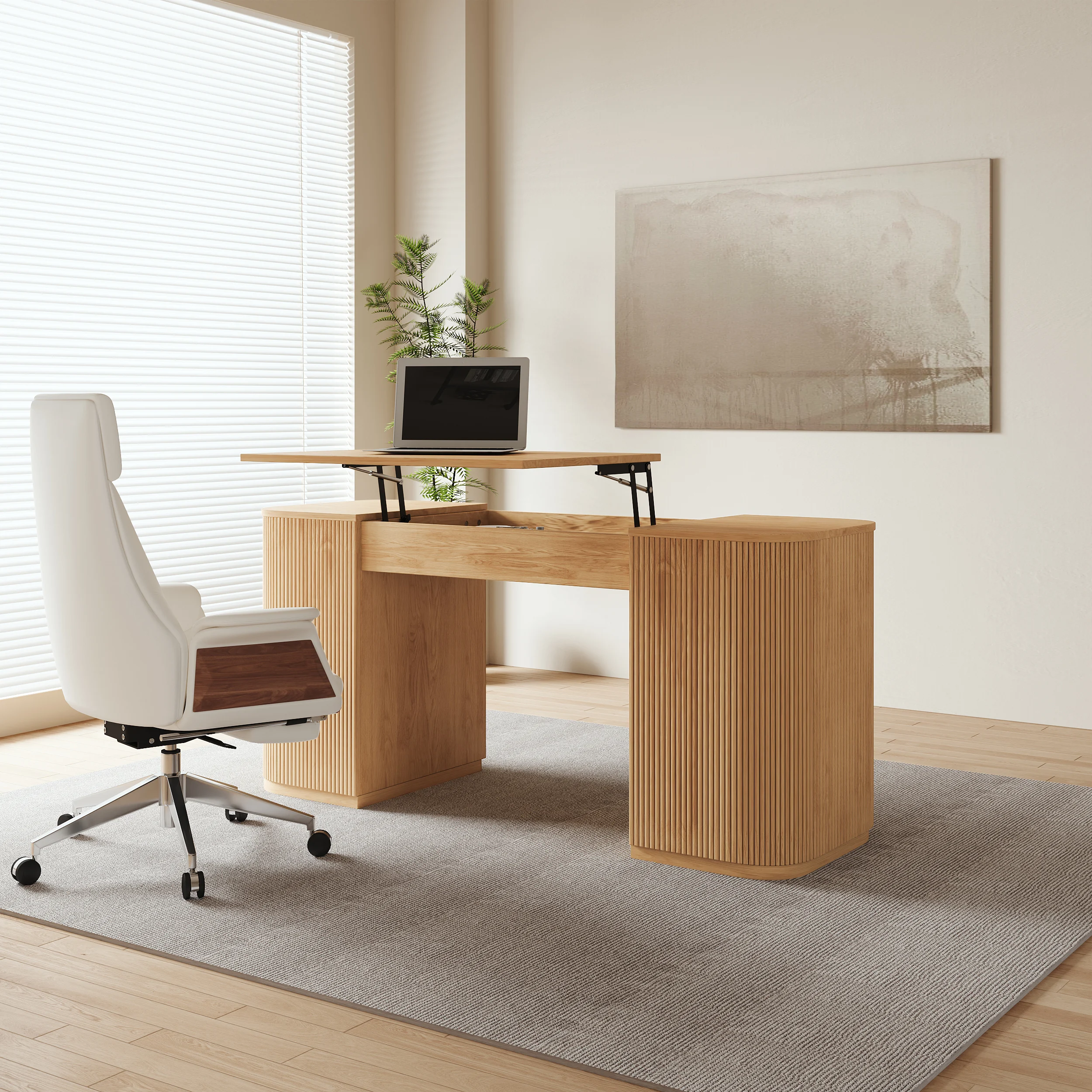 Work elevated. The Chicent Lift‑Top Desk combines modern design, ergonomic comfort, and smart storage for the ultimate office upgrade