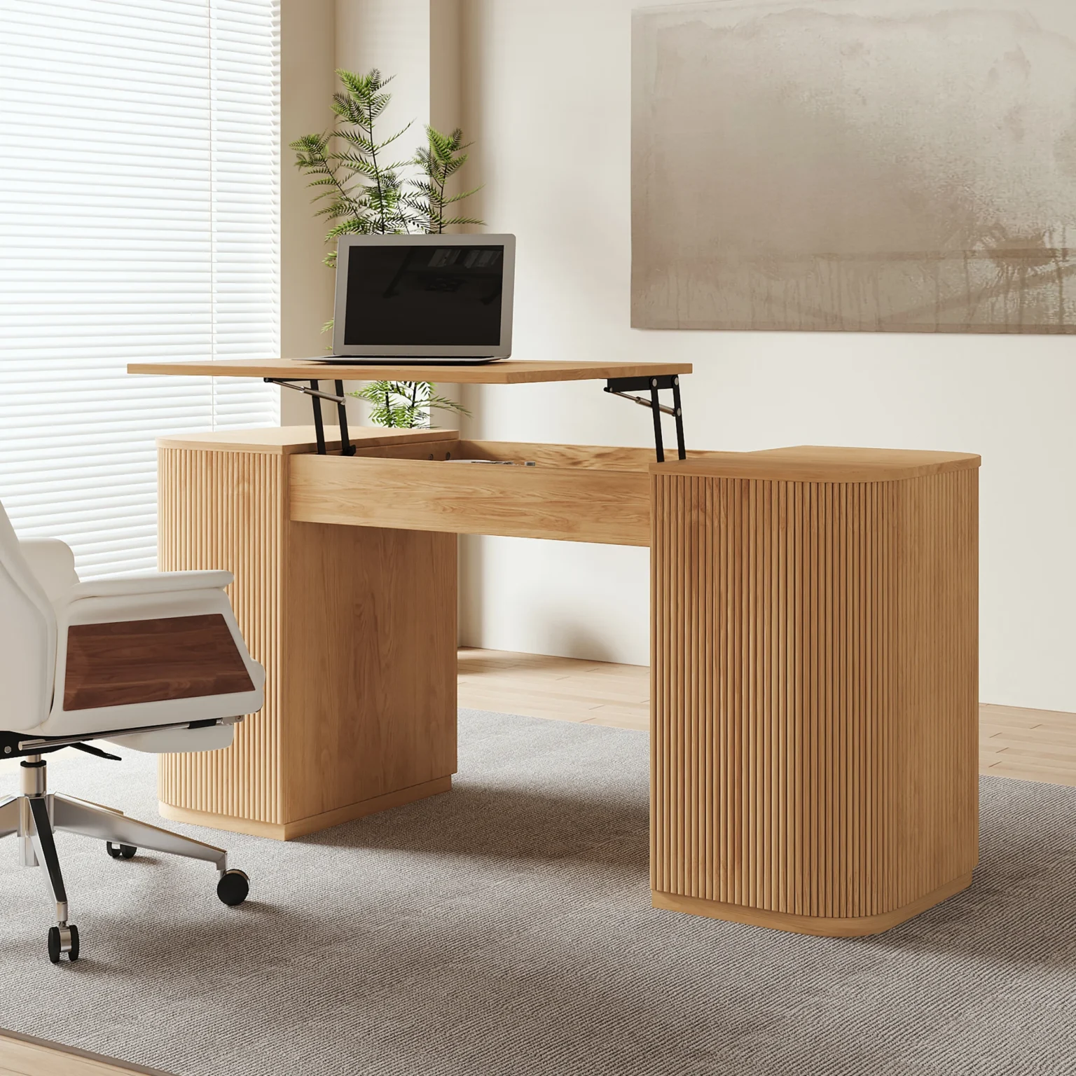 Work elevated. The Chicent Lift‑Top Desk combines modern design, ergonomic comfort, and smart storage for the ultimate office upgrade
