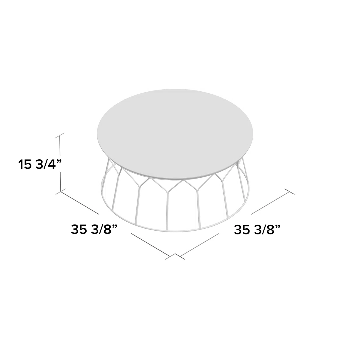 "Round coffee table with ash veneer top and black iron Y-pattern base, 90 cm diameter, modern minimalist design."