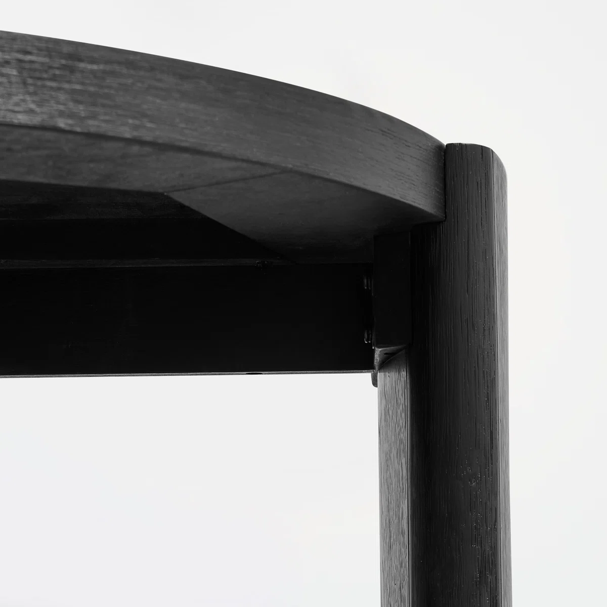 round black coffee table with solid wood base