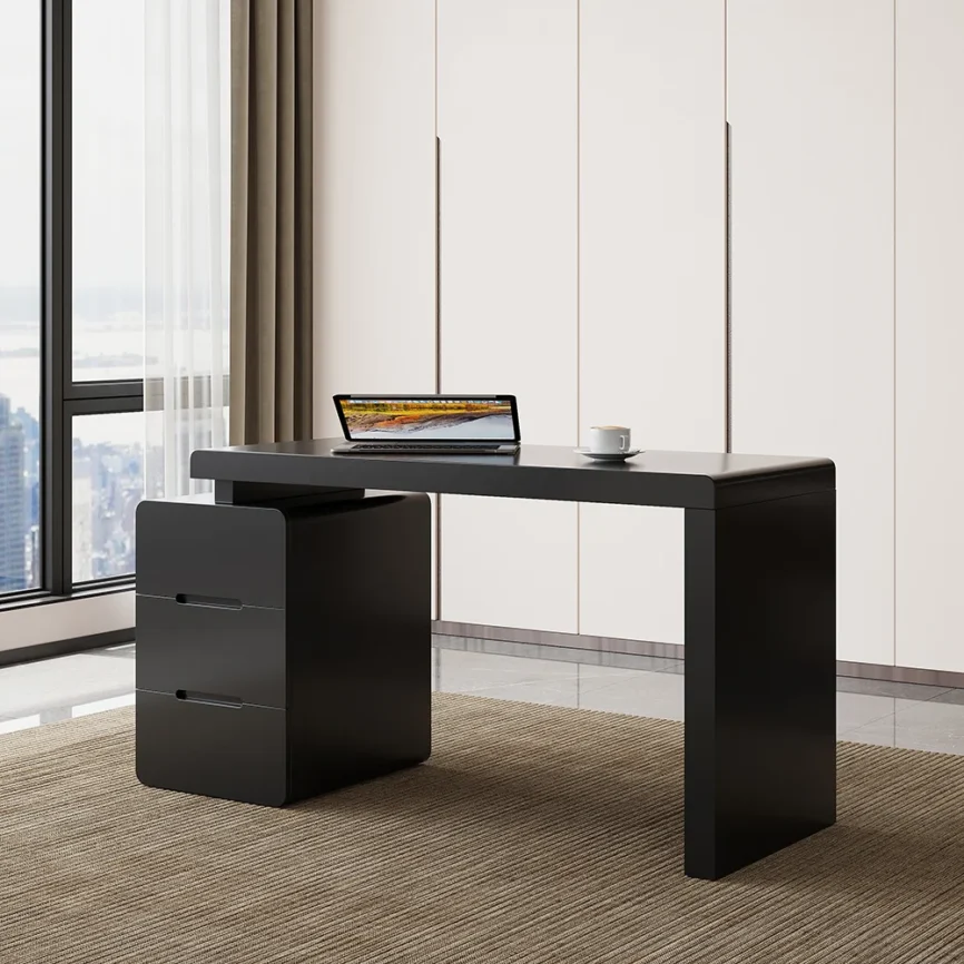 The Nexa Black 3-Drawer Writing Desk (120 cm) is a compact yet functional solution for modern workspaces