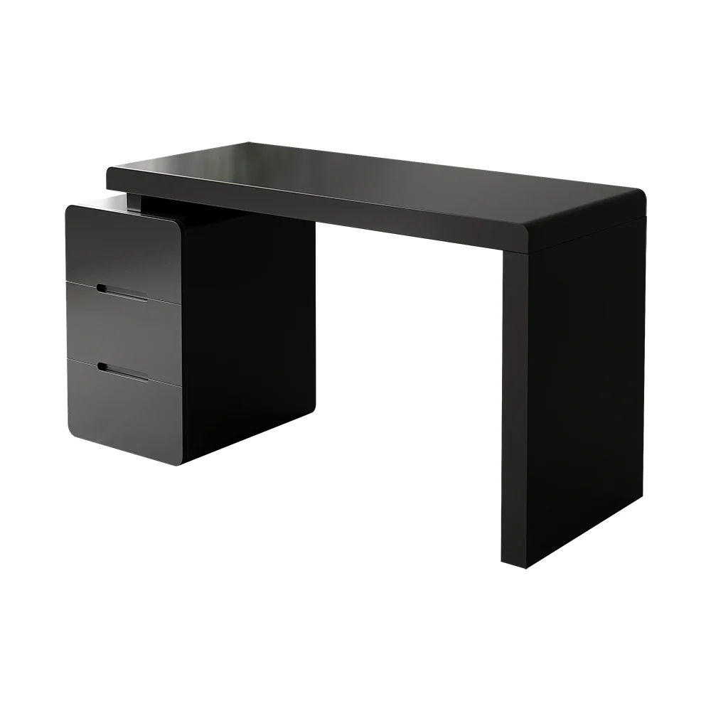 The Nexa Black 3-Drawer Writing Desk (120 cm) is a compact yet functional solution for modern workspaces