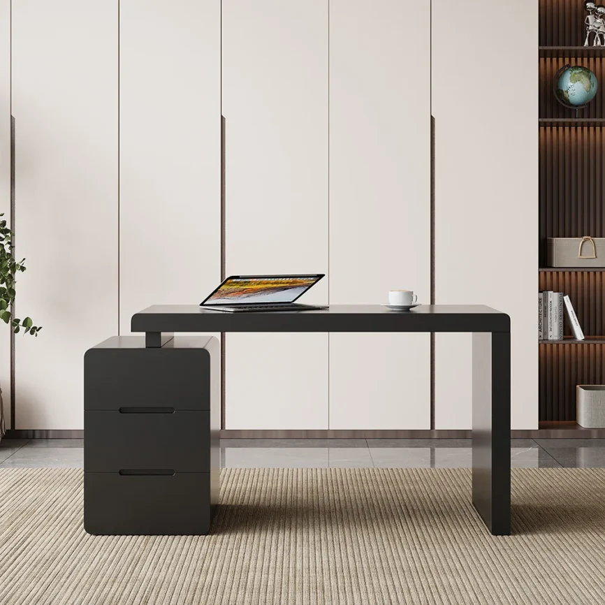 The Nexa Black 3-Drawer Writing Desk (120 cm) is a compact yet functional solution for modern workspaces
