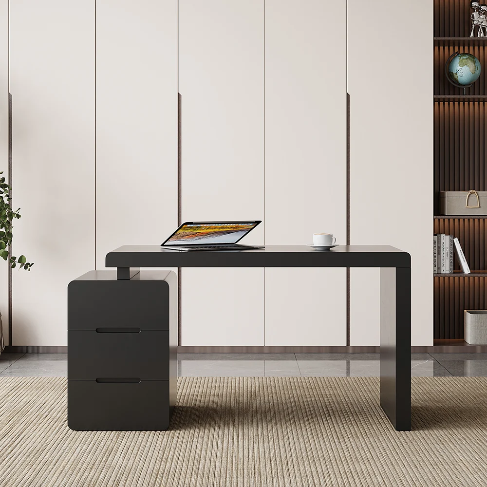 The Nexa Black 3-Drawer Writing Desk (120 cm) is a compact yet functional solution for modern workspaces