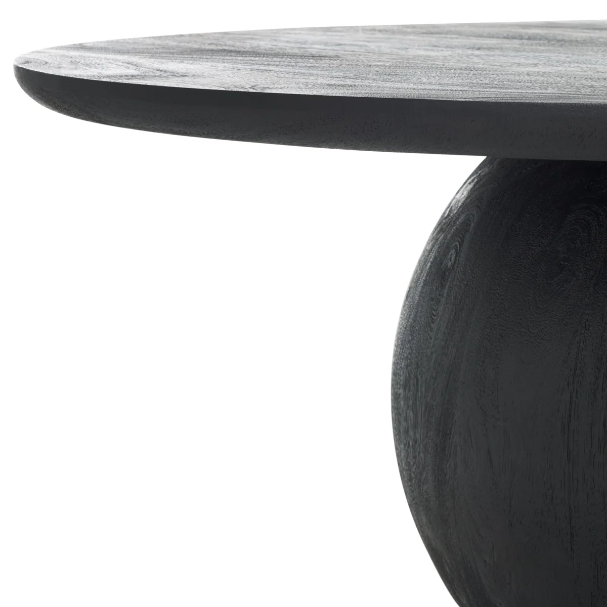 The Solara Pedestal Coffee Table is a sculptural statement piece crafted from solid wood