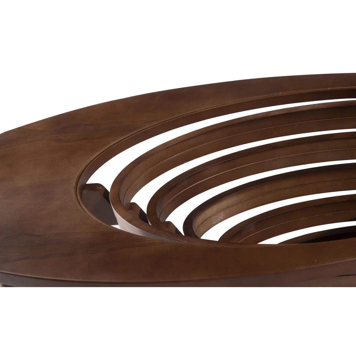 Valora Walnut Glass Coffee Table with tempered smoked glass top, walnut veneer base, eco-friendly reclaimed wood construction, and gloss finish